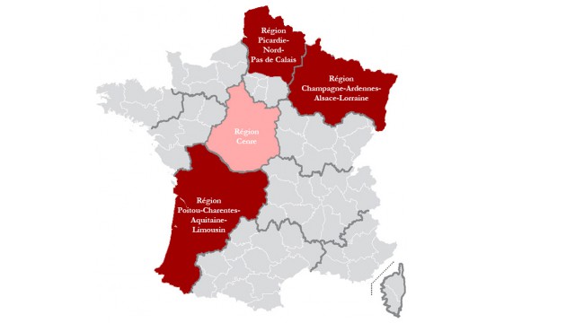 Les régions proposées par les députés PS